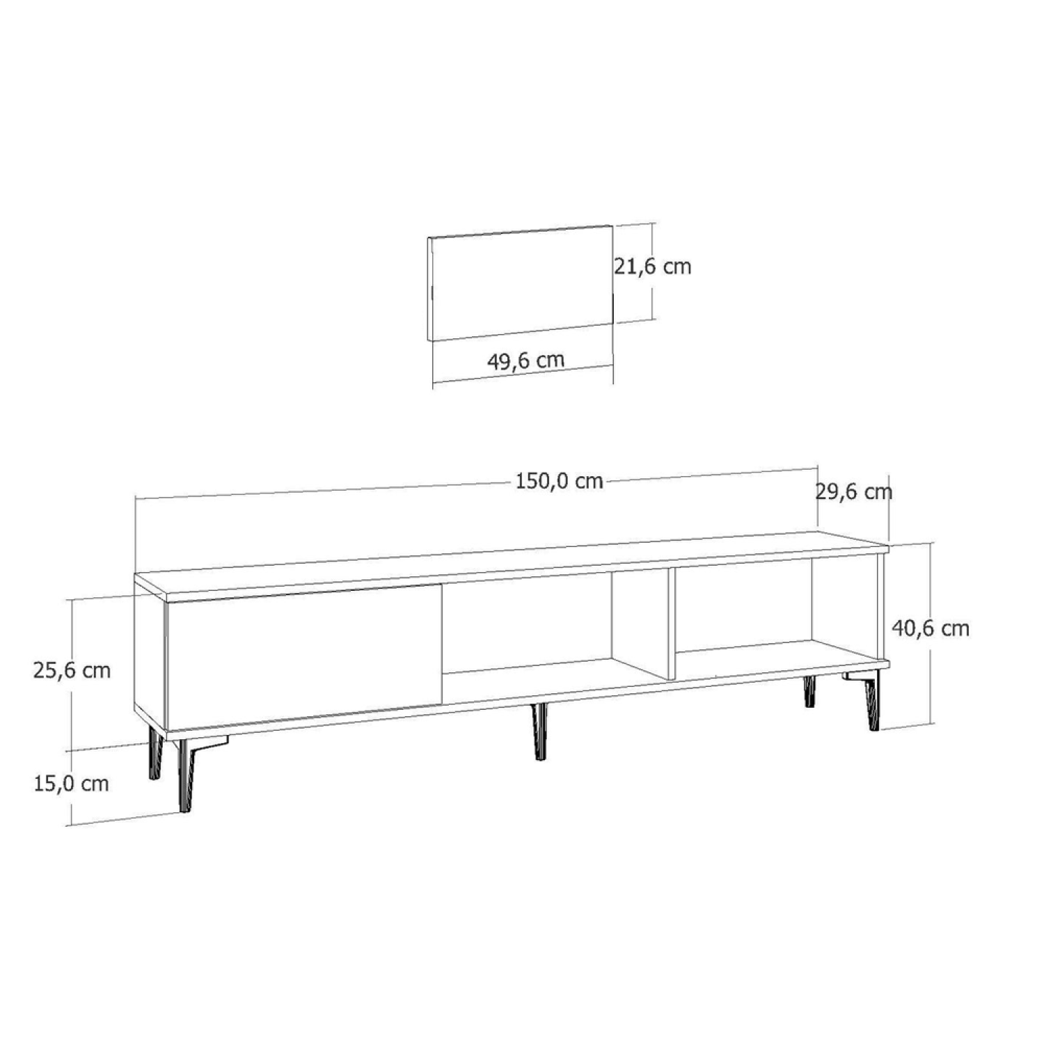 Concept Usine - Meuble TV avec cheminée LED 150cm gris anthracite et noir FYRA - Image 6