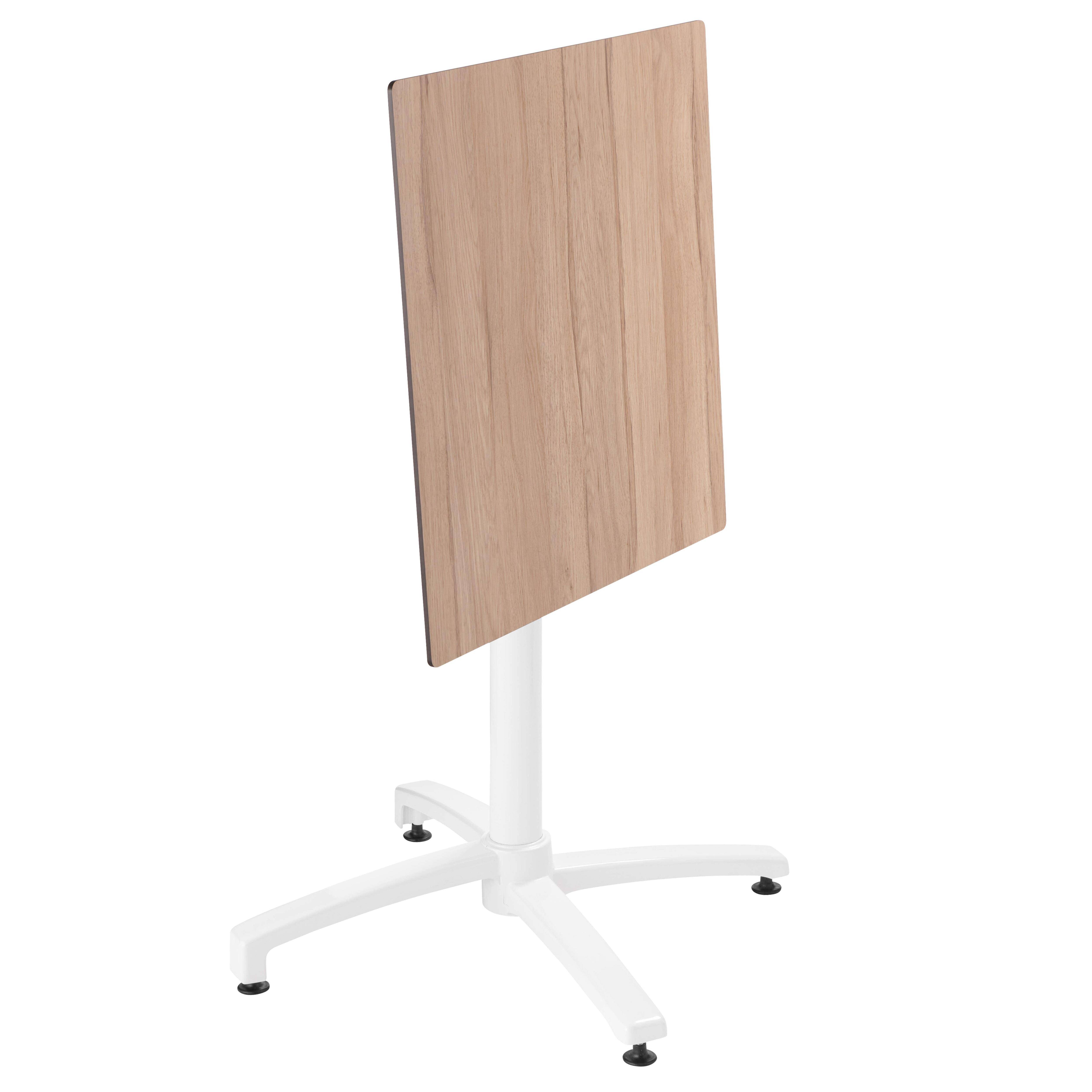Oviala - Table de terrasse 60 x 60 cm inclinable stratifié chêne clair Opéra - Oviala - Image 3