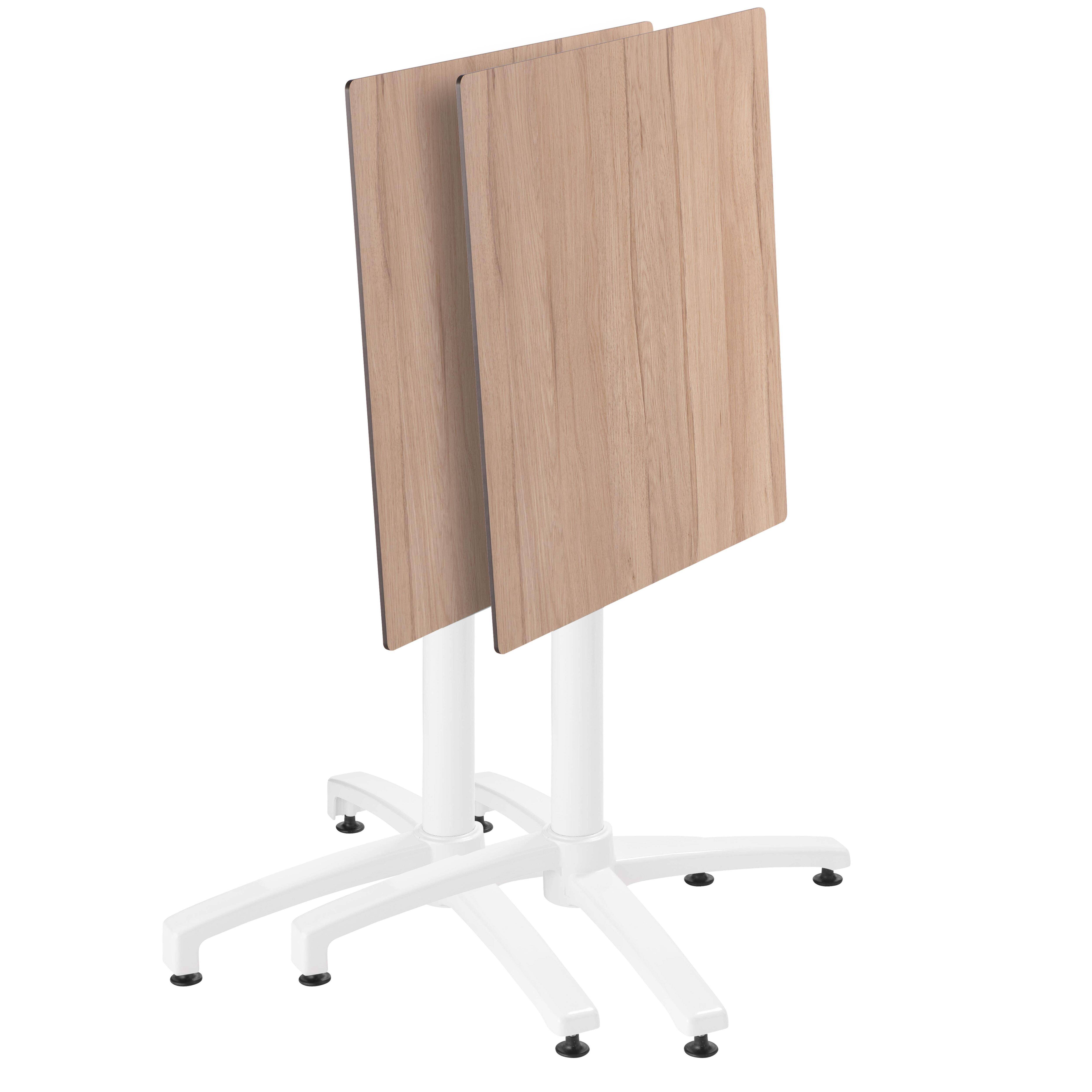 Oviala - Table de terrasse 60 x 60 cm inclinable stratifié chêne clair Opéra - Oviala - Image 4
