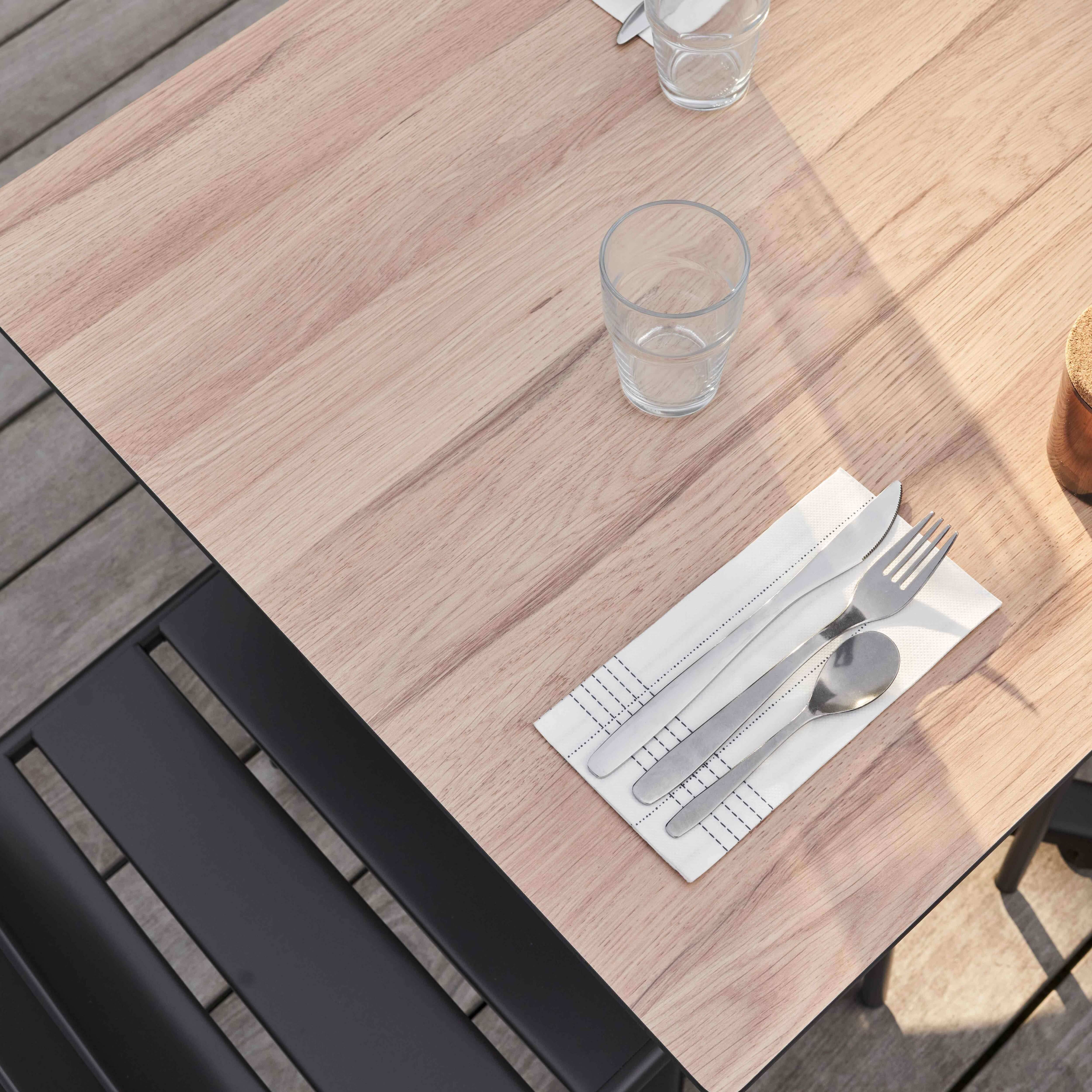 Oviala - Table de terrasse 60 x 60 cm inclinable stratifié chêne clair Opéra - Oviala - Image 5
