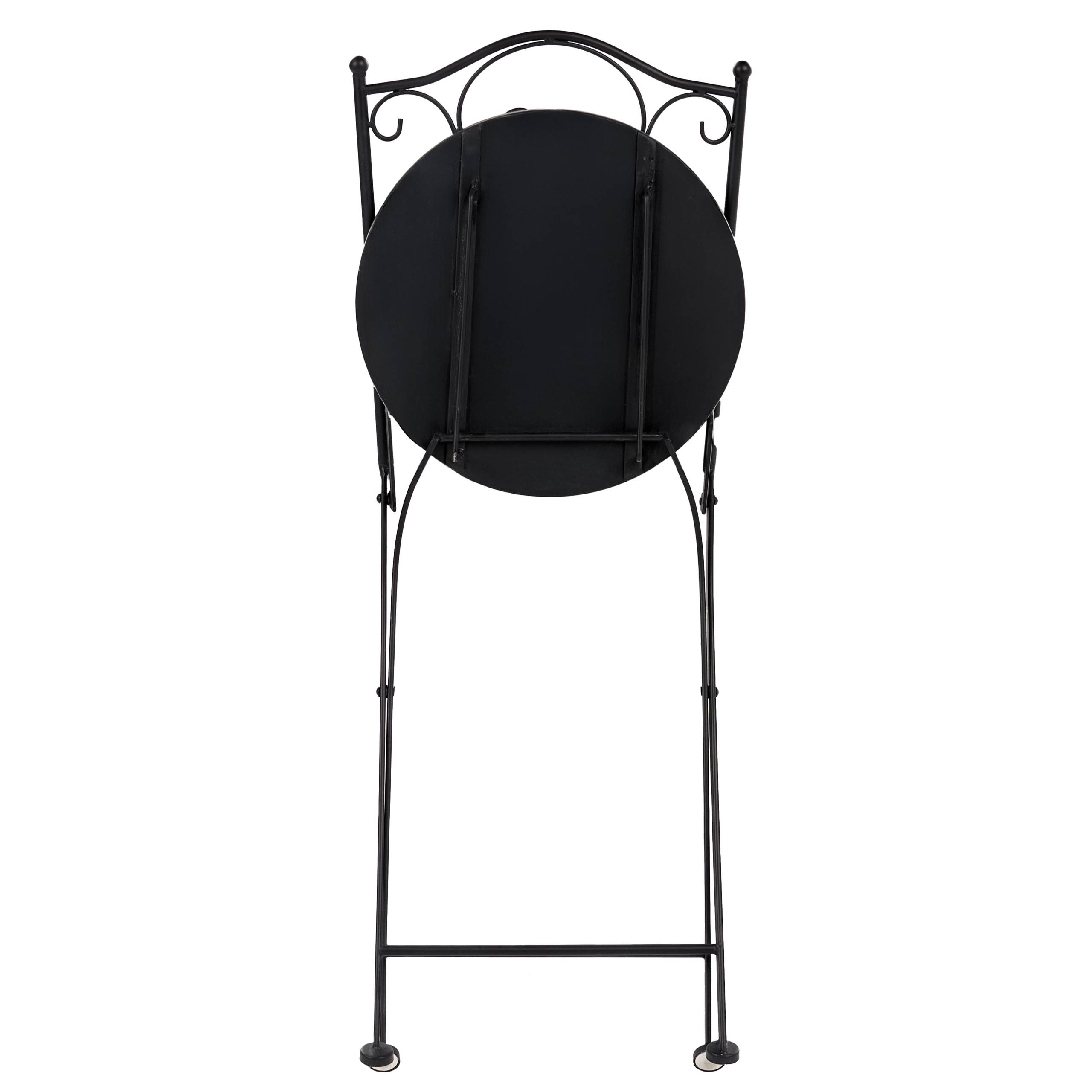 Beliani - Chaise de jardin Métal Blanc/bleu SIROLO - 40x44x90- Beliani - Image 8