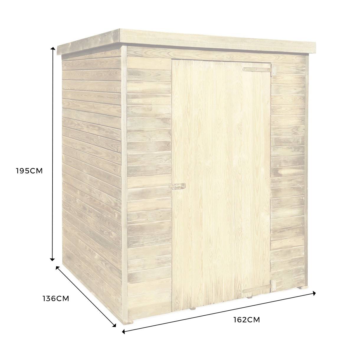 Abri de jardin en bois Mona 1.95 m² - Cémonjardin - Image 3