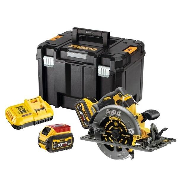Dewalt - Scie circulaire 54V XR FLEXVOLT Ø190 - DEWALT - avec 2 batteries 54V 2.0Ah - chargeur - TSTAK - DCS579T2-QW - Image 1