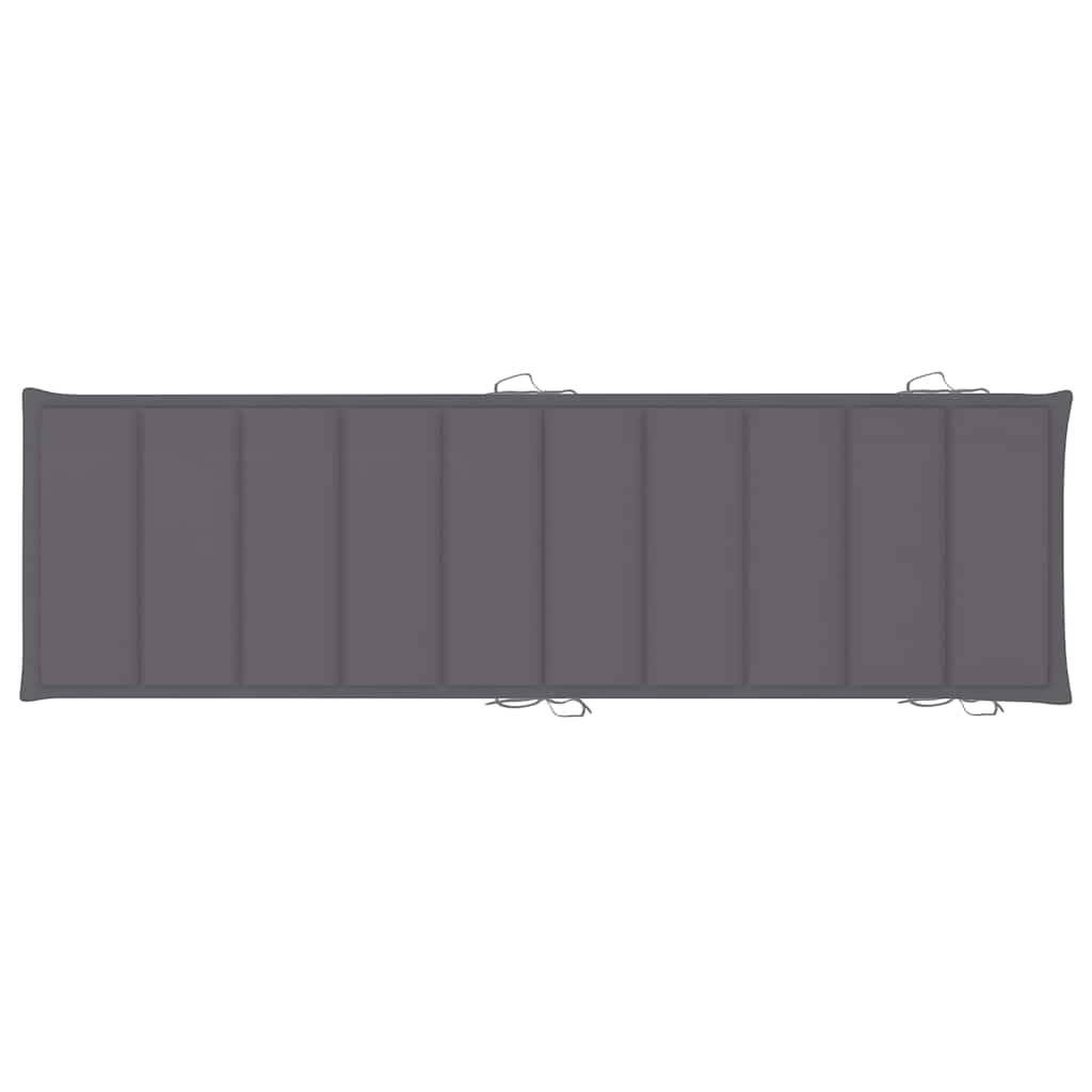 PANGIVO - Lot de 2 chaises longues bois acacia massif avec coussins anthracite 184 x 55 x 64 cm - PANGIVO - Image 10