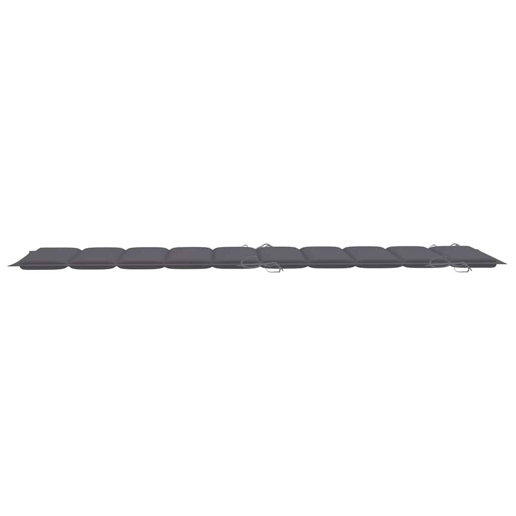 PANGIVO - Lot de 2 chaises longues bois acacia massif avec coussins anthracite 184 x 55 x 64 cm - PANGIVO - Image 9