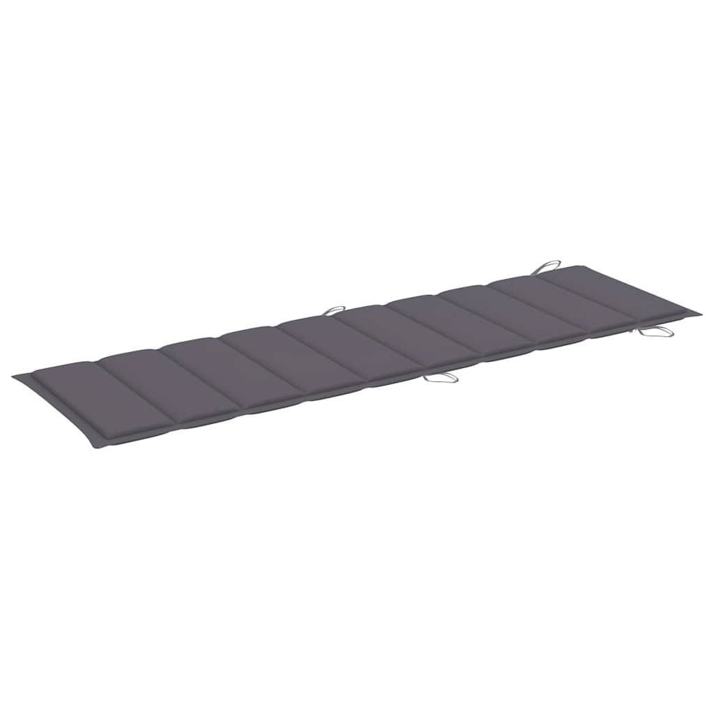 PANGIVO - Lot de 2 chaises longues bois acacia massif avec coussins anthracite 184 x 55 x 64 cm - PANGIVO - Image 8
