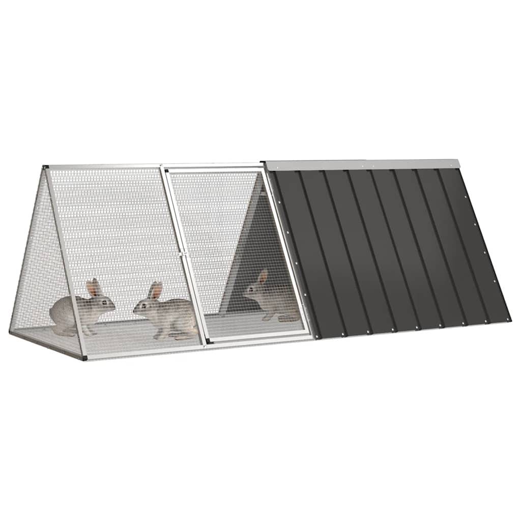 Vidaxl - Cage pour lapin Anthracite 201,5x80,5x71 cm Acier galvanisé vidaXL 171536 - Image 2