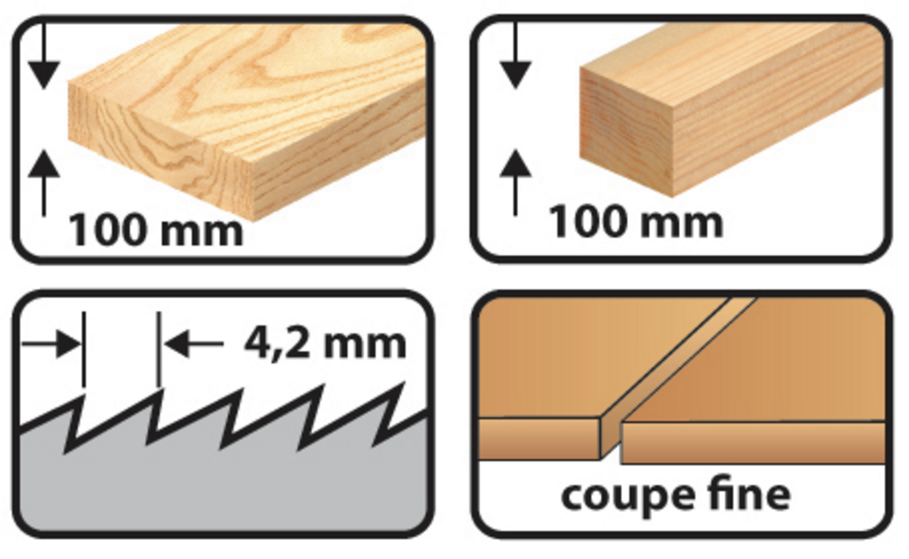 5 lames de scie sabre CV - Lu. 130 mm pas 4.2 mm - coupe fine pour bois - LEMAN - 7716.05 - Image 6