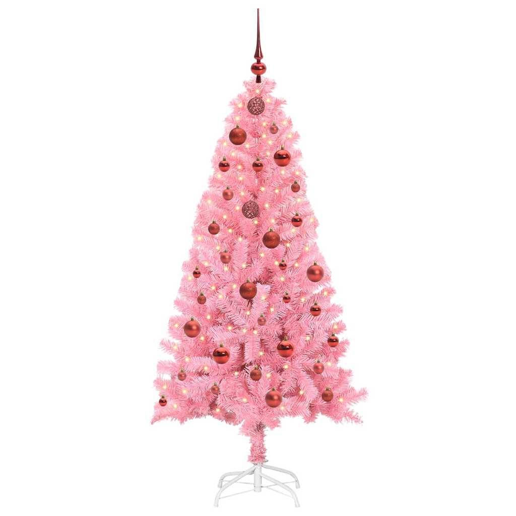 Vidaxl - Sapin de Noël Rose 150 cm PVC vidaXL 3396416 - Image 4