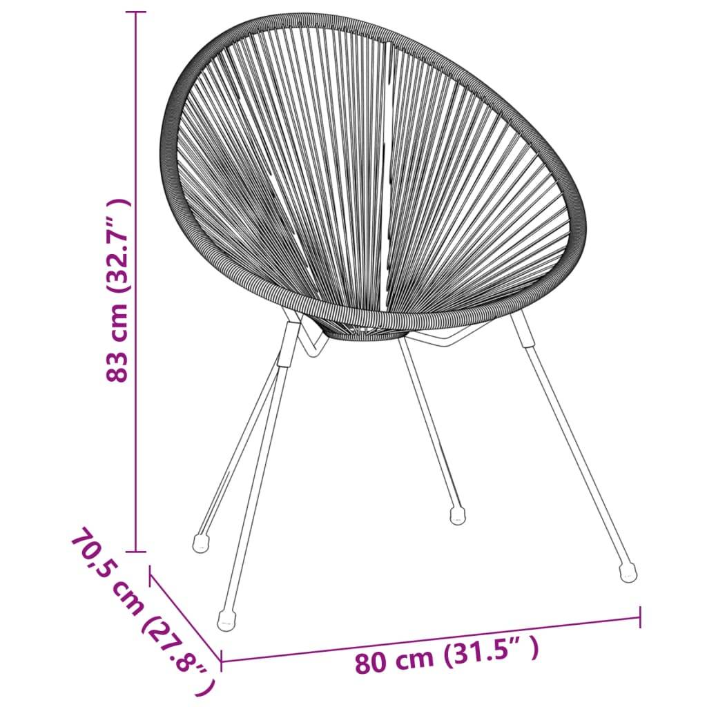 ComfortXL - Salon de Jardin 3p Rotin PVC Rond Table Ronde Ø70cm Extérieur Noir – ComfortXL Outdoor Living - Image 10