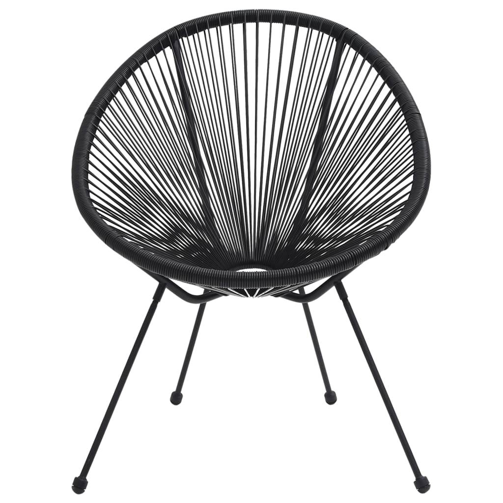 ComfortXL - Salon de Jardin 3p Rotin PVC Rond Table Ronde Ø70cm Extérieur Noir – ComfortXL Outdoor Living - Image 6