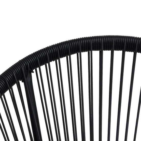 ComfortXL - Salon de Jardin 3p Rotin PVC Rond Table Ronde Ø70cm Extérieur Noir – ComfortXL Outdoor Living - Image 8