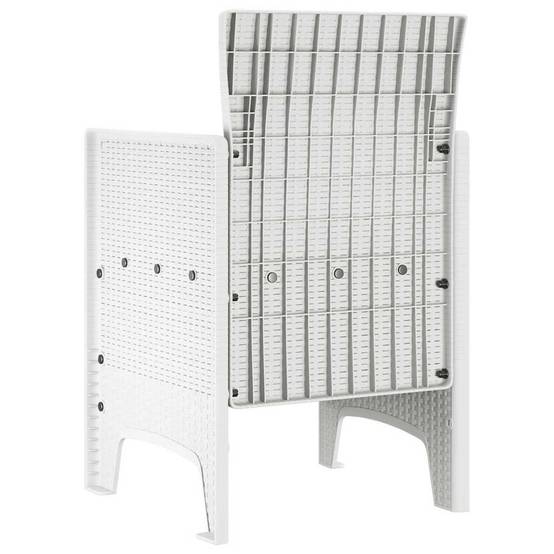 Lot De 2 Chaises De Jardin - Fauteuils De Jardin Blanc 53 x 49 x 85 cm PP - Image 5