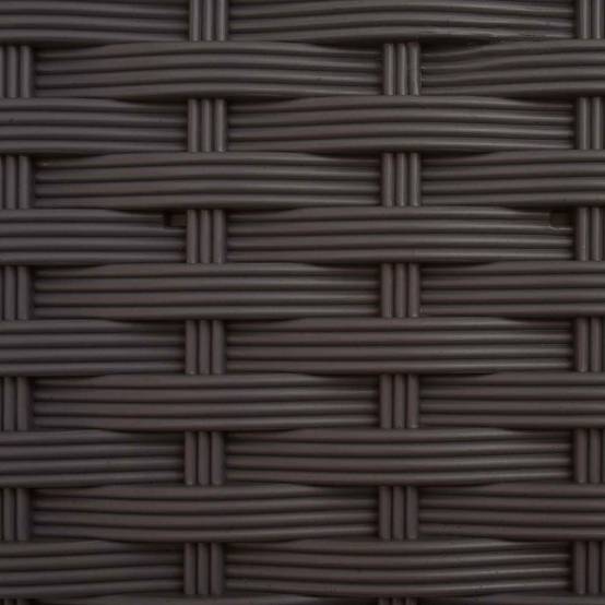 Lit surélevé avec treillis toit polypropylène patio terrasse marron 164x40x127cm - ComfortXL Outdoor Living - Image 8