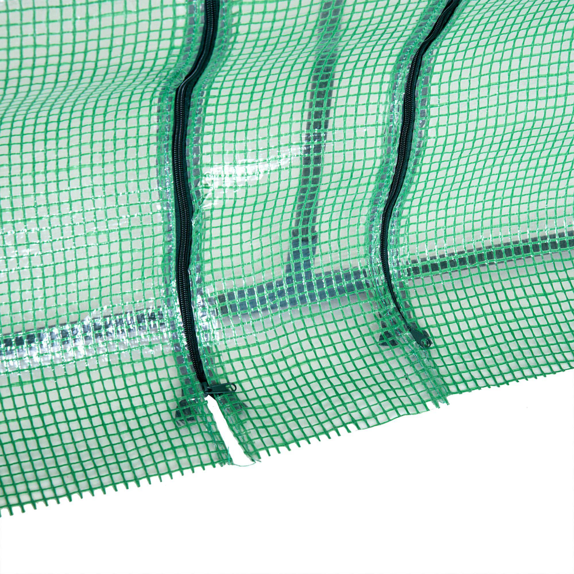 Serre de Jardin 270 x 90 x 90 cm avec 3 Fenêtres, Structure Acier et Bâche PE 140 g/m², pour Plantes, Tomates et Légumes - Image 8