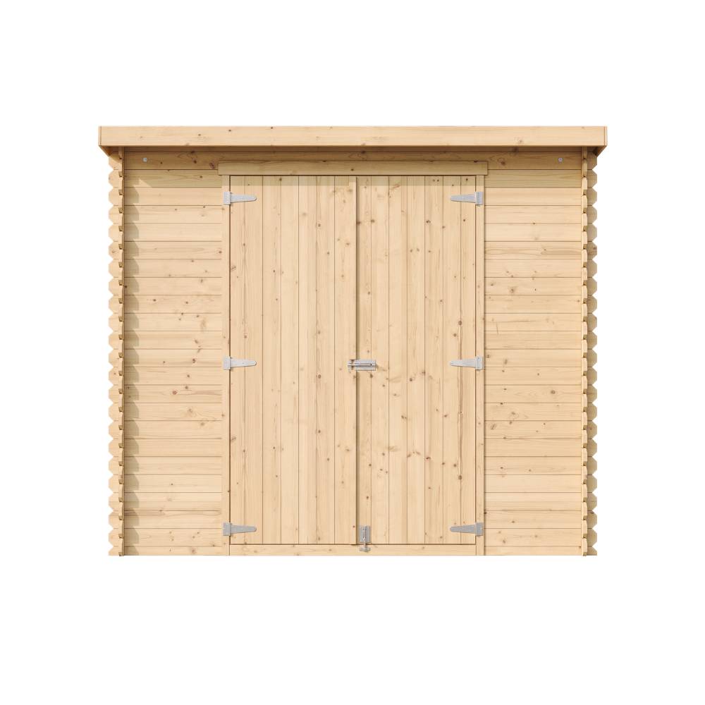 Timbela - Abri de Jardin en Bois AVEC SOL TRAITÉ - 2.63 m² / 142x239xH206 cm - Timbela M310C1+M310G - Image 2
