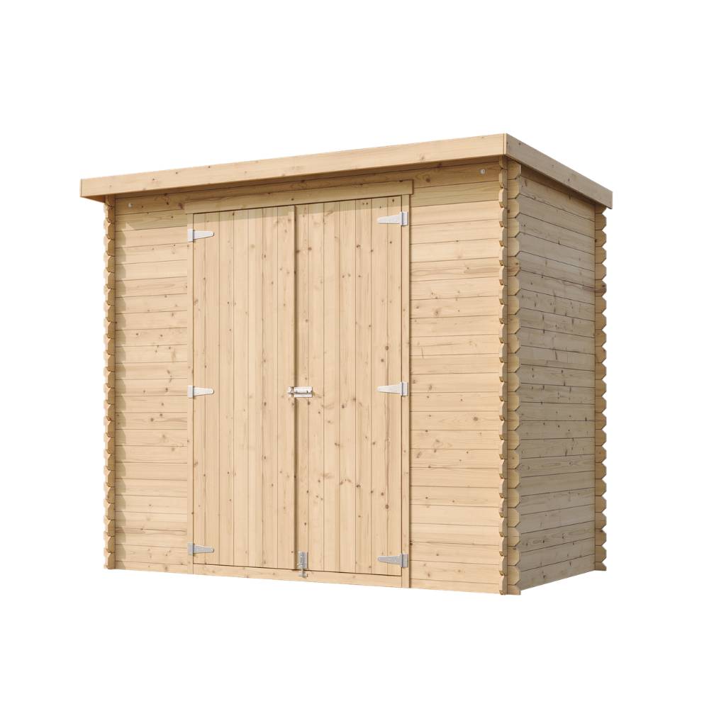 Timbela - Abri de Jardin en Bois AVEC SOL TRAITÉ - 2.63 m² / 142x239xH206 cm - Timbela M310C1+M310G - Image 4