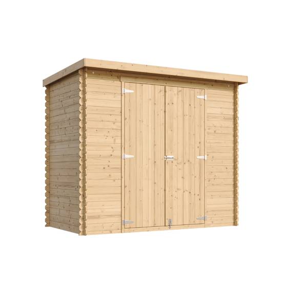 Timbela - Abri de Jardin en Bois AVEC SOL TRAITÉ - 2.63 m² / 142x239xH206 cm - Timbela M310C1+M310G - Image 3