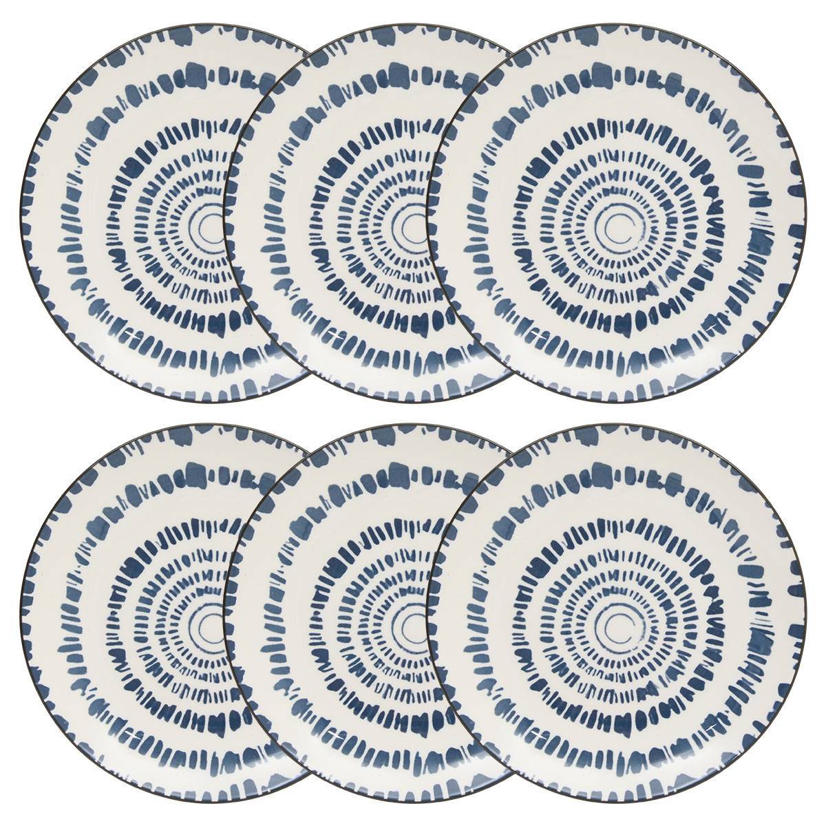 Atmosphera - Lot de 6 Assiette dessert Umami D19cm rayon bleu - Atmosphera Créateur d'intérieur - Image 1
