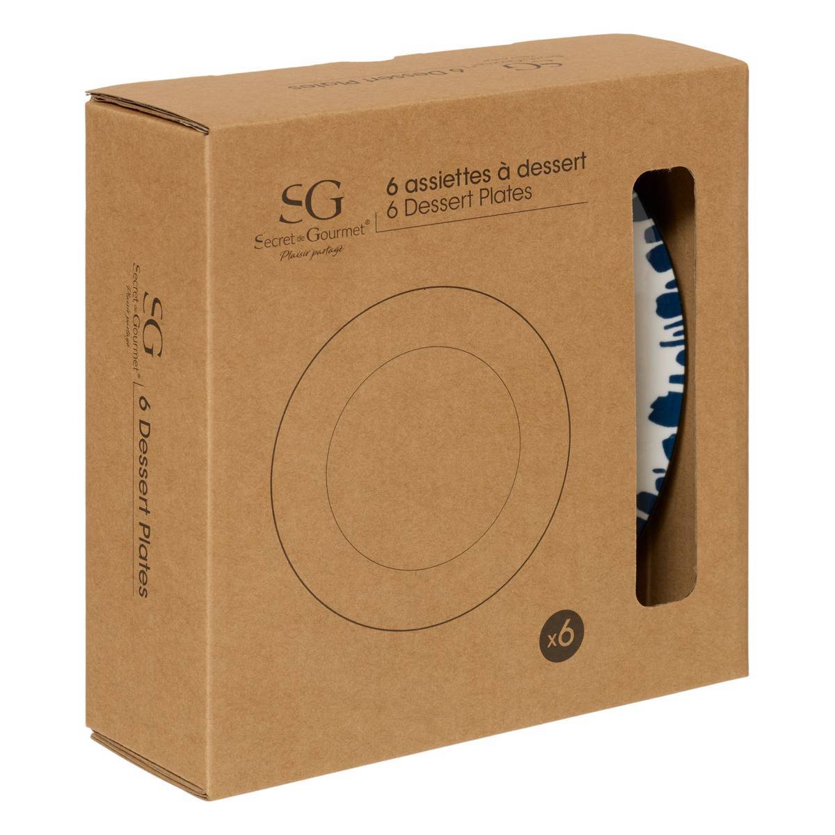 Atmosphera - Lot de 6 Assiette dessert Umami D19cm rayon bleu - Atmosphera Créateur d'intérieur - Image 3