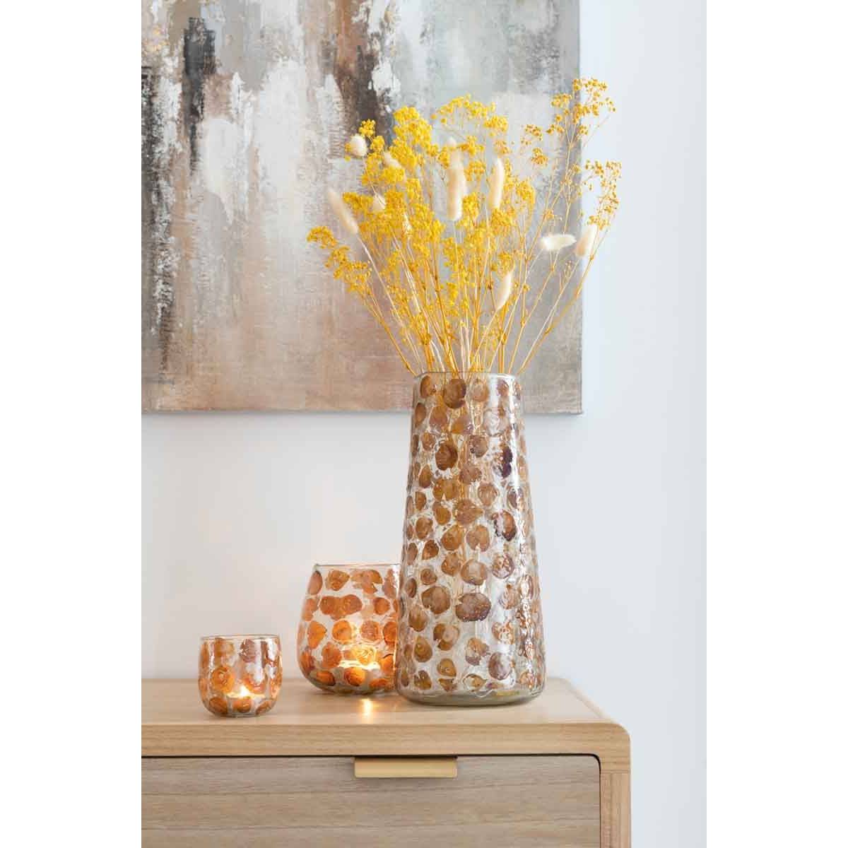 Bouquet de Fleurs Artificielles "Gypsophile" 81cm Ocre - Image 2