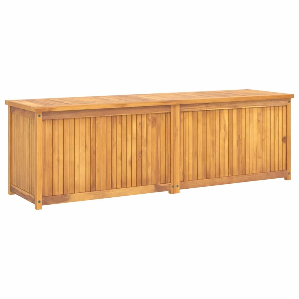 Coffre de jardin bois de teck naturel 175 x 50 x 55 cm - PANGIVO - Image 1
