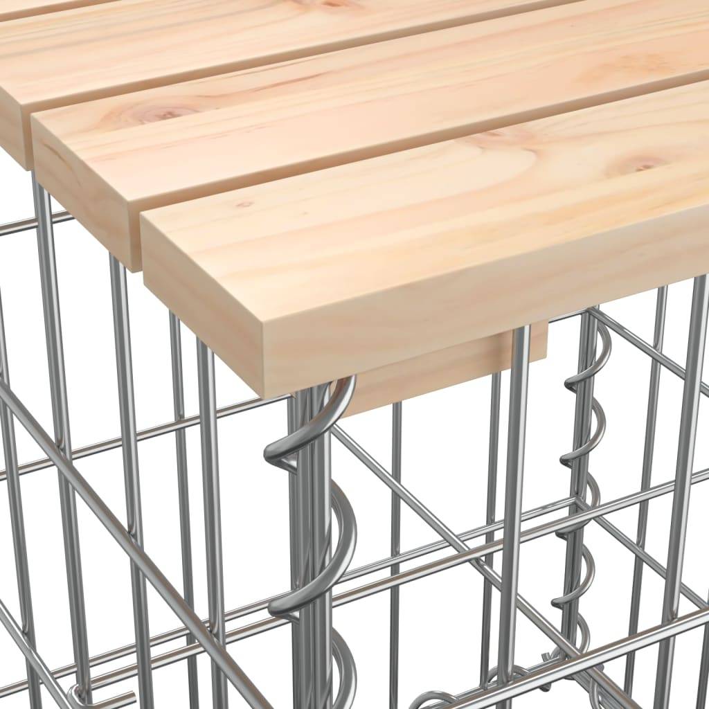 Maison Chic - Banc de jardin - Banc d'extérieur - Banquette design de gabion 83x44x42 cm bois massif de pin - Image 6