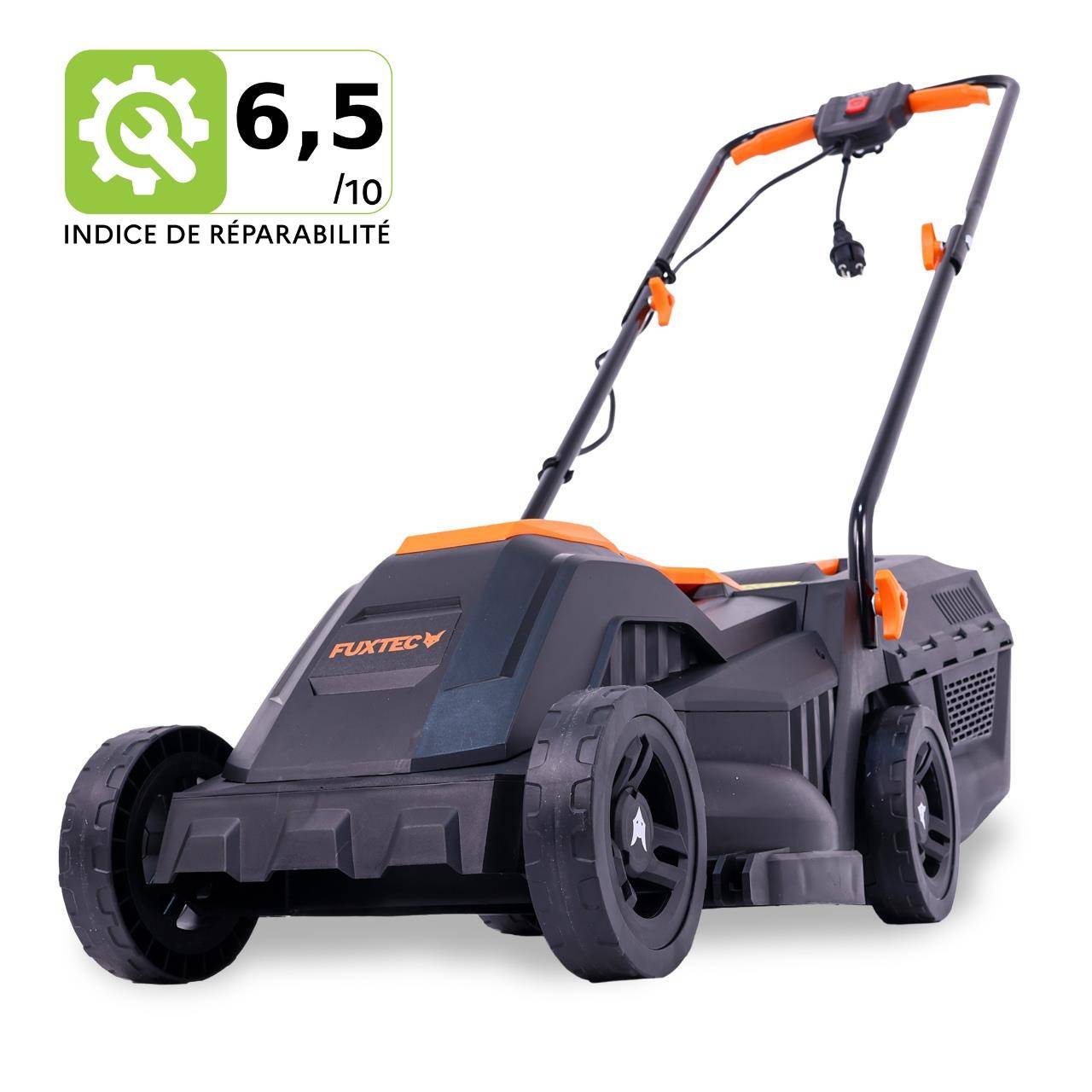 FUXTEC - Tondeuse À Gazon Électrique Filaire Poussée - Fuxtec Fx-rme33 - 9kg, Largeur De Coupe 33cm, Bac 30l, Hauteur 20mm - 60mm - Image 1