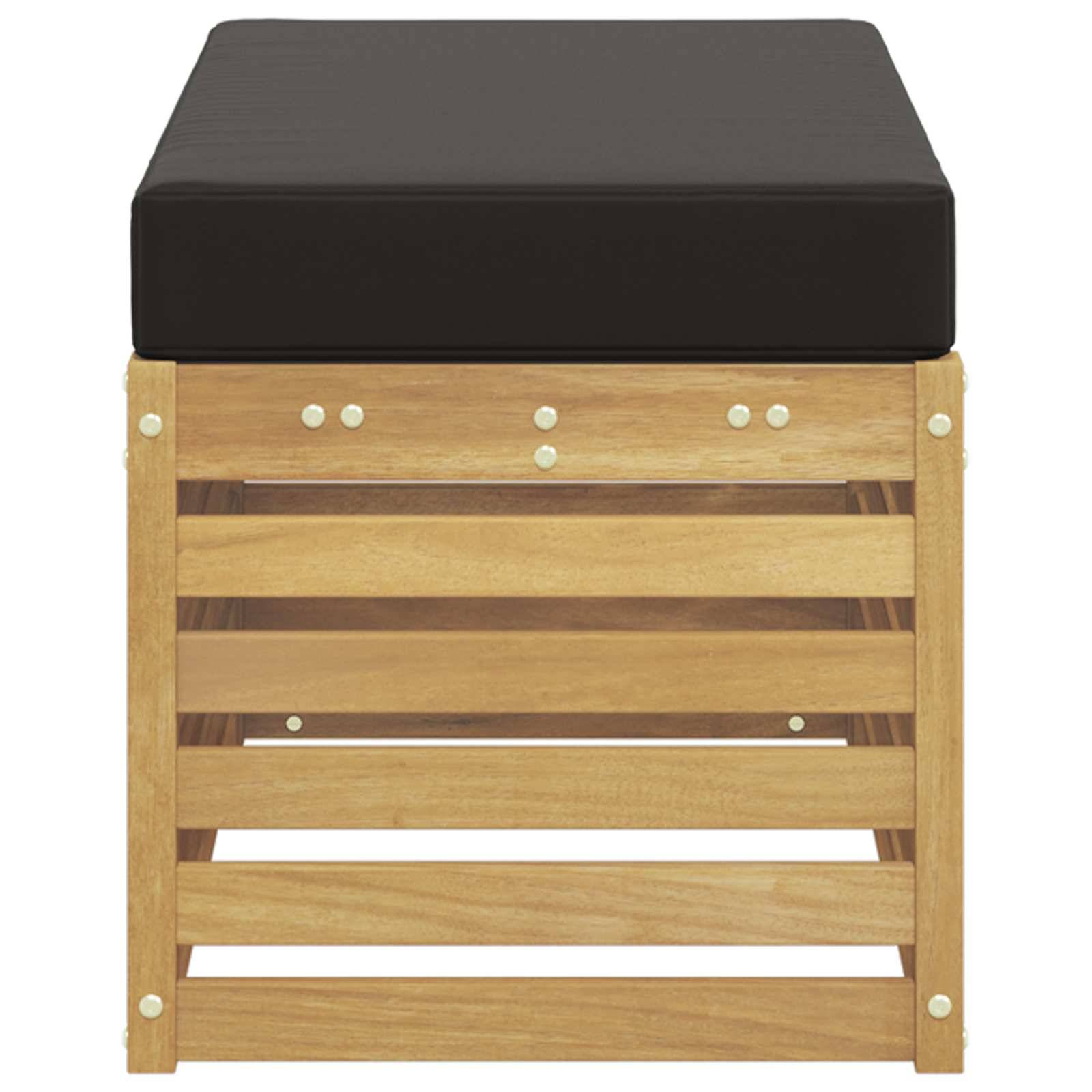 Vidaxl - Banc de Jardin Blanc 80 x 43 x 45 cm Bois d'Acacia Massif vidaXL 901690 - Image 5