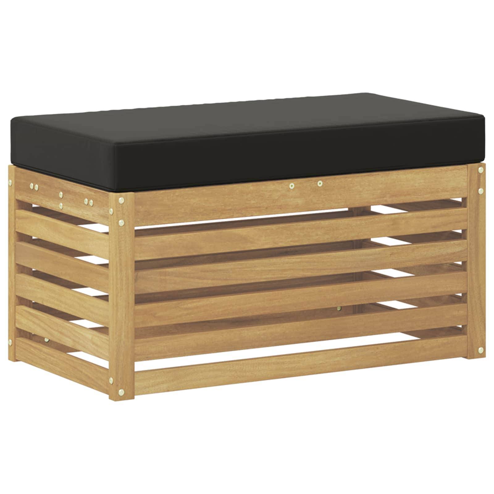 Vidaxl - Banc de Jardin Blanc 80 x 43 x 45 cm Bois d'Acacia Massif vidaXL 901690 - Image 2