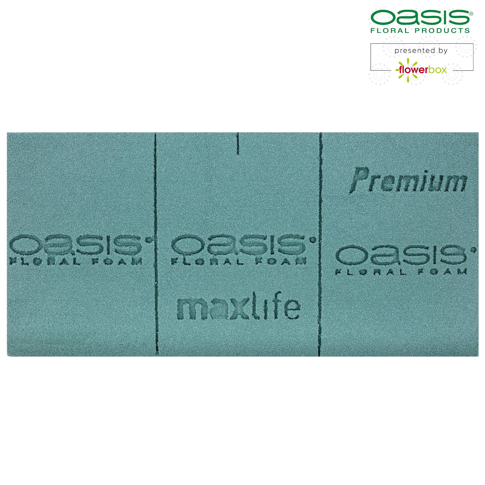 3x Original OASIS® Premium mousse florale pour une plus longue durée de vie des fleurs fraîches - 23 x 11 x 3,6 cm - mousse humide en forme de brique - Image 3