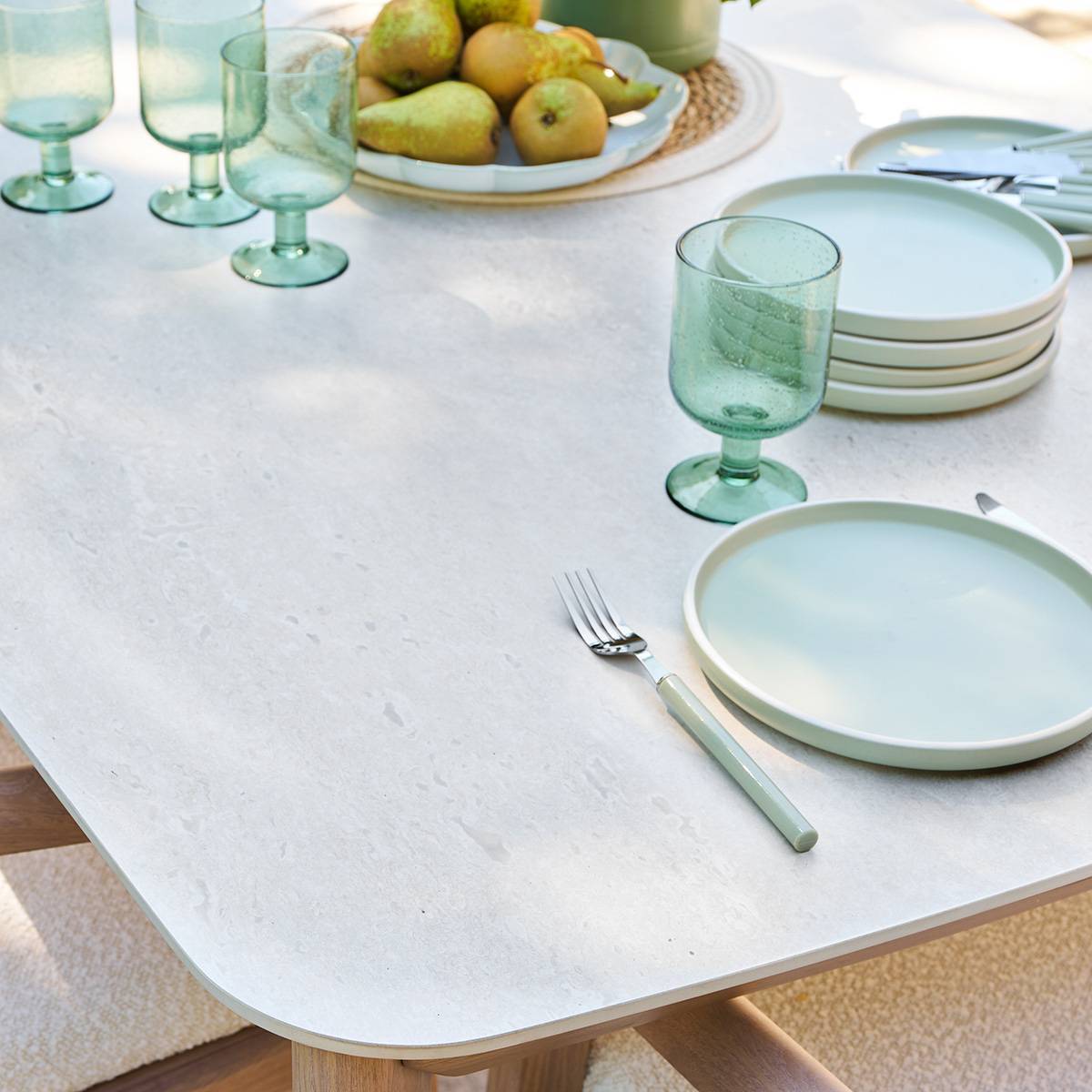 Hesperide - Table de jardin Nelora 8 places 100x210cm beige - Hespéride - Image 6