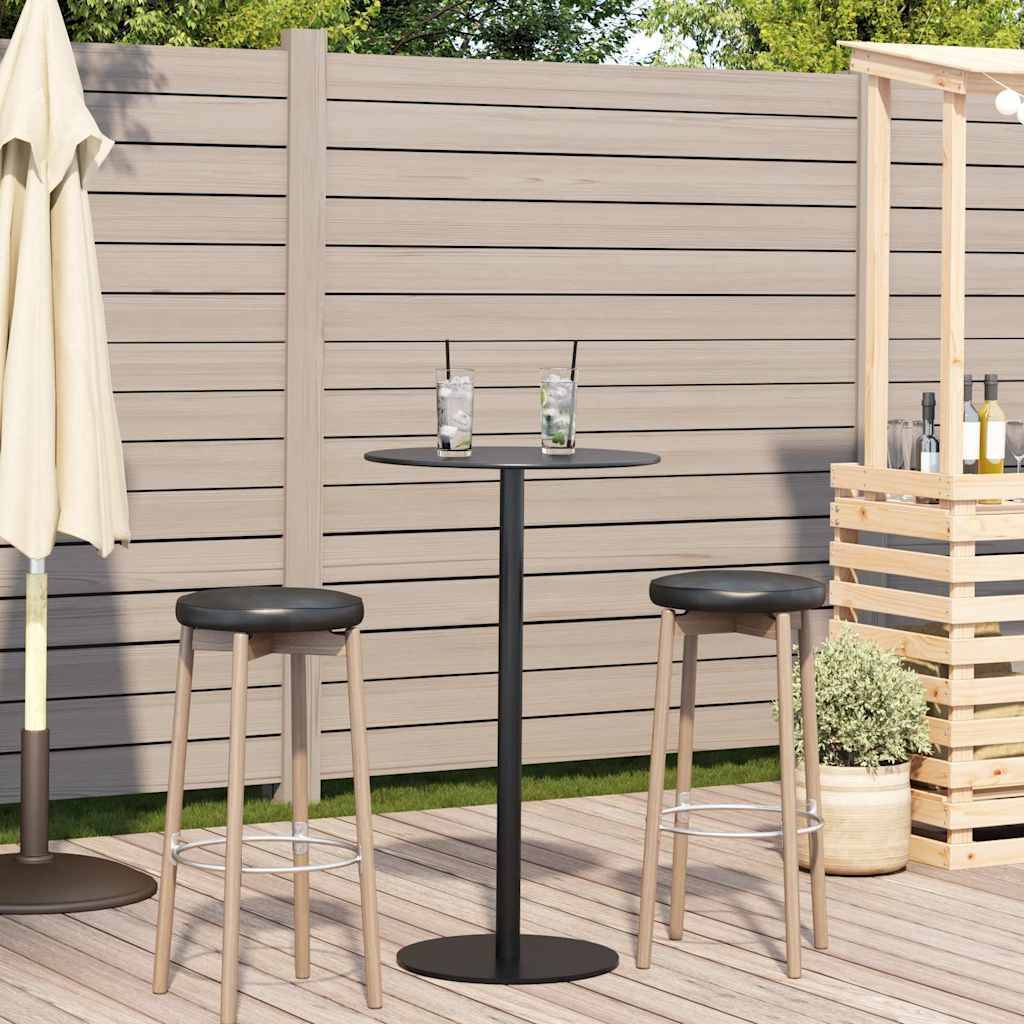 PANGIVO - Table de jardin ronde noir acier Ø60 x 105 cm - PANGIVO - Image 3