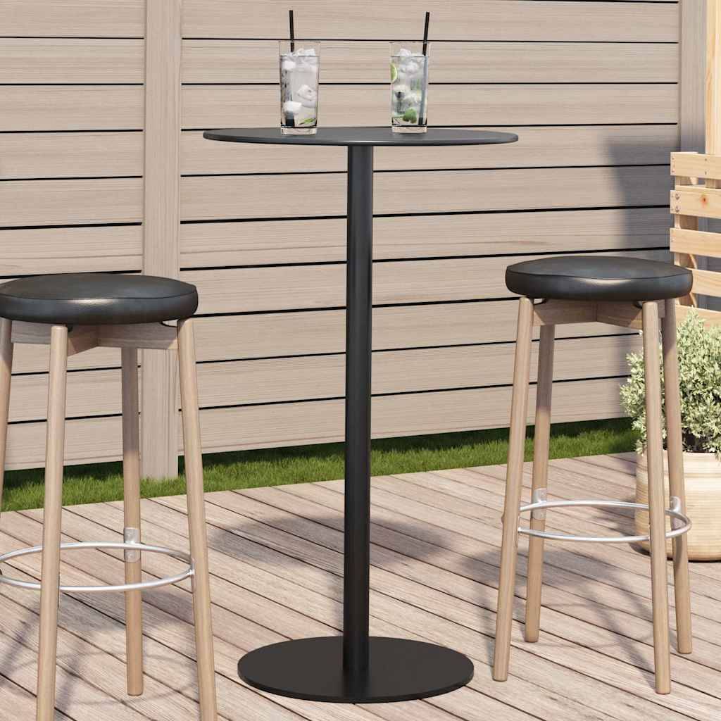 PANGIVO - Table de jardin ronde noir acier Ø60 x 105 cm - PANGIVO - Image 1