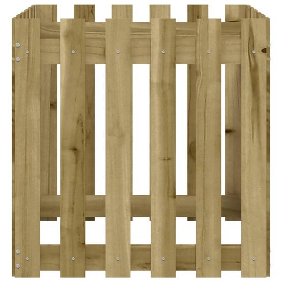 Vidaxl - Jardinière avec design de clôture-Pot de fleur-Bac à fleurs 60x60x60 cm pin imprégné - Image 3