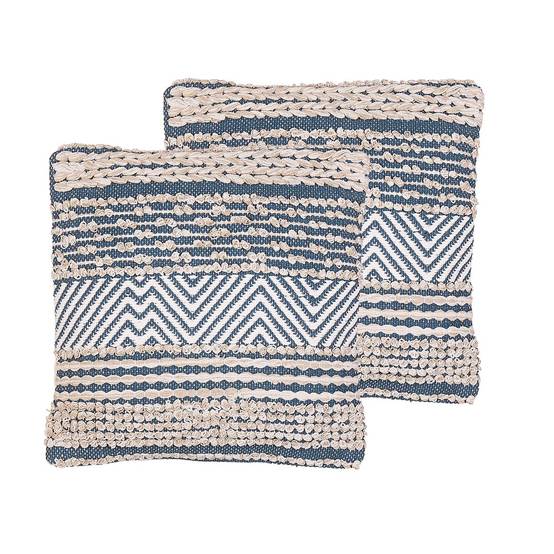 Coussin décoratif Coton Bleu DEWBERRY - Beliani - Image 1