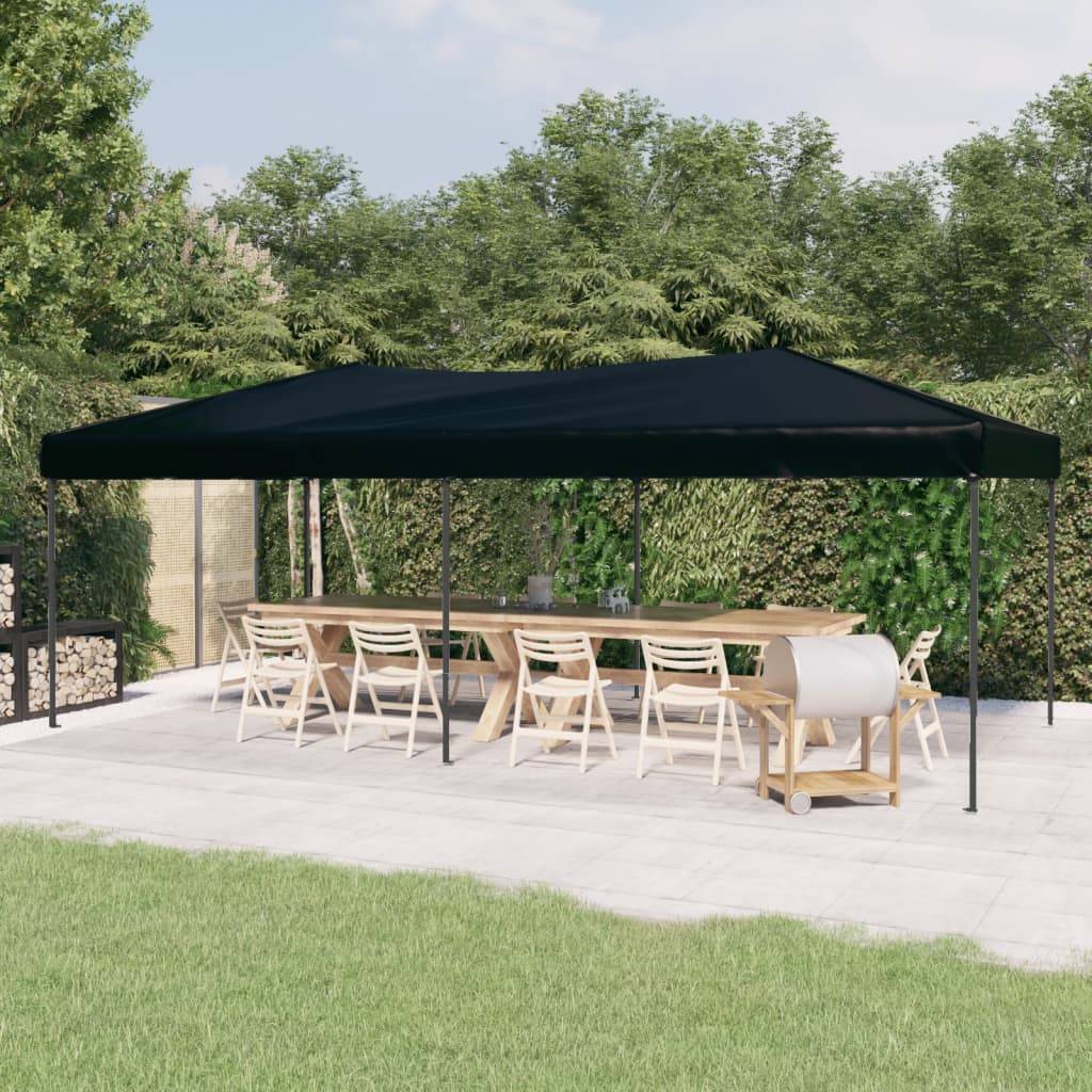 ComfortXL - Tonnelle Pliante Acier Toile Oxford Abri de Fête Anti-UV pour Jardin Événement Noir 3x6 m – ComfortXL Outdoor Living