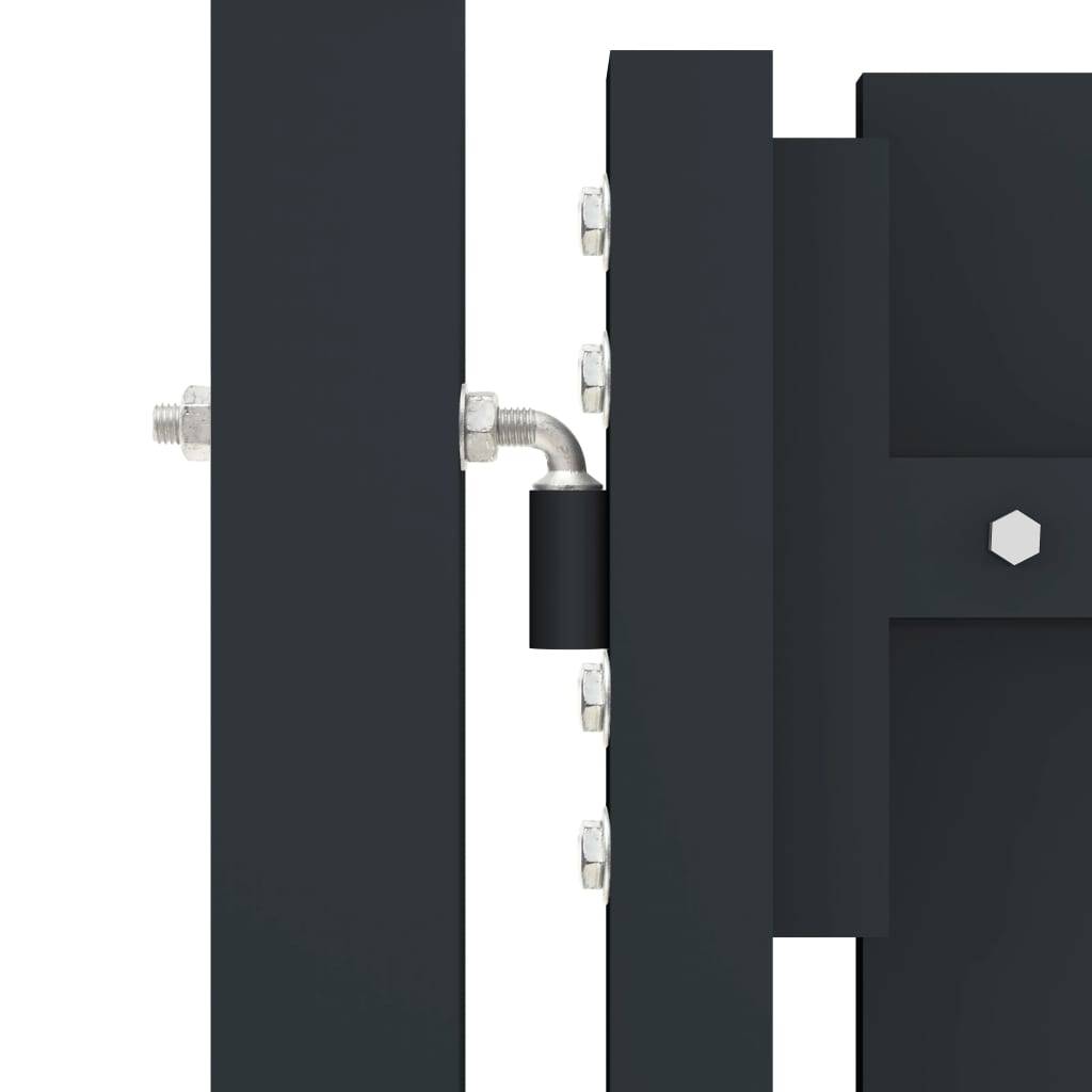 ComfortXL - Portail Double Battant Acier Poudré Style Contemporain pour Clôture de Jardin Anthracite 306x125 cm – ComfortXL Outdoor Living - Image 5