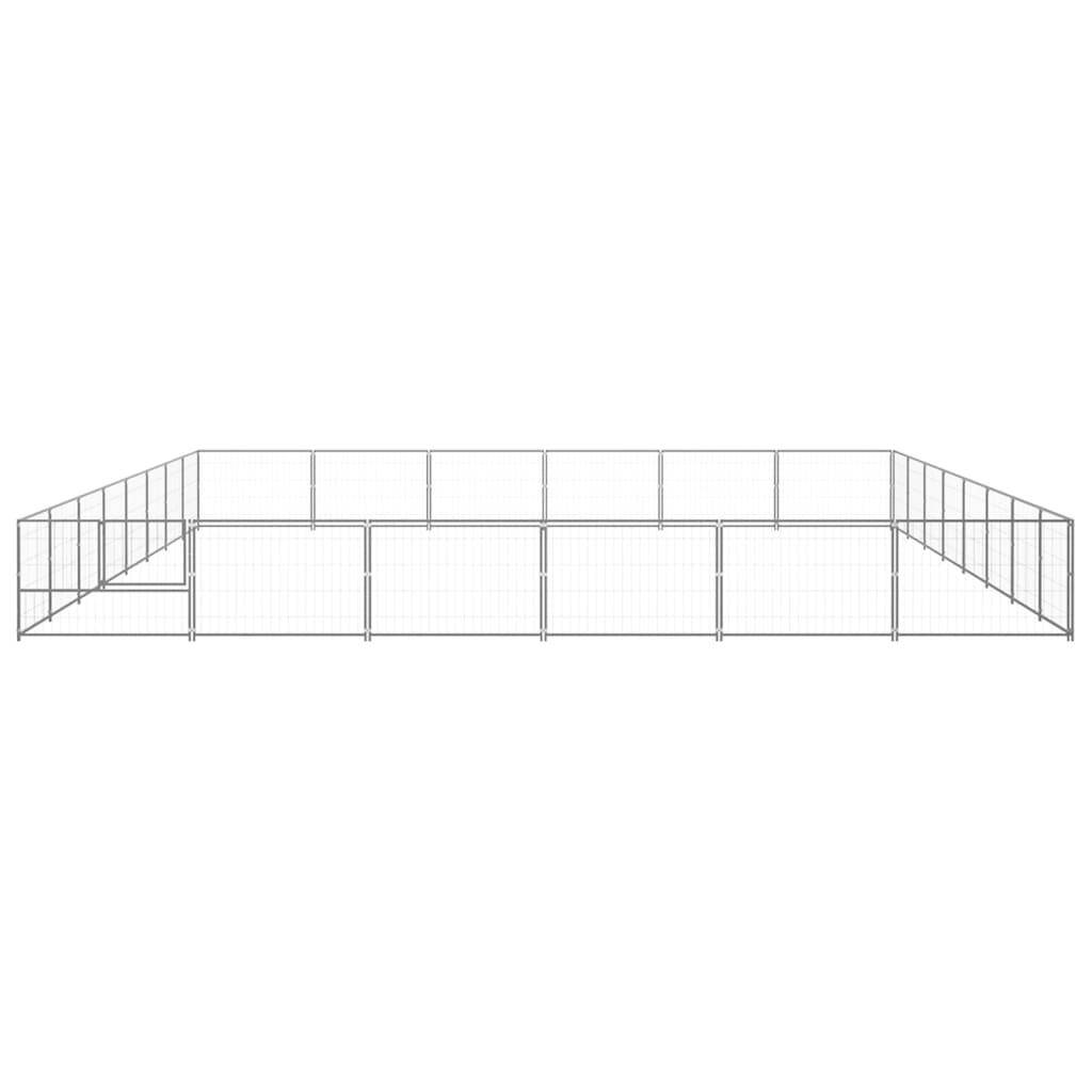 Helloshop26 - Chenil extérieur cage enclos parc animaux chien argenté 48 m² acier - Image 4