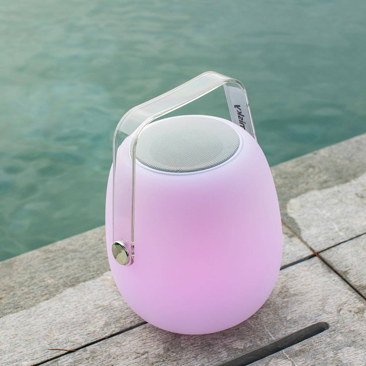 Lumisky - Lampe enceinte bluetooth sans fil MINI SO PLAY Blanc Polyéthylène 5W - Image 2