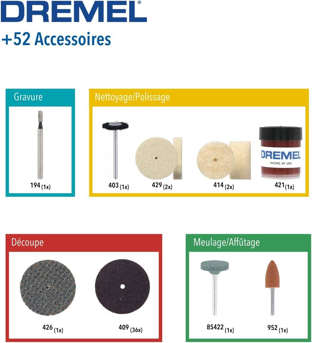 Bosch - Set de 52 accessoires Dremel 687 - BOSCH - 26150687JA - Image 2