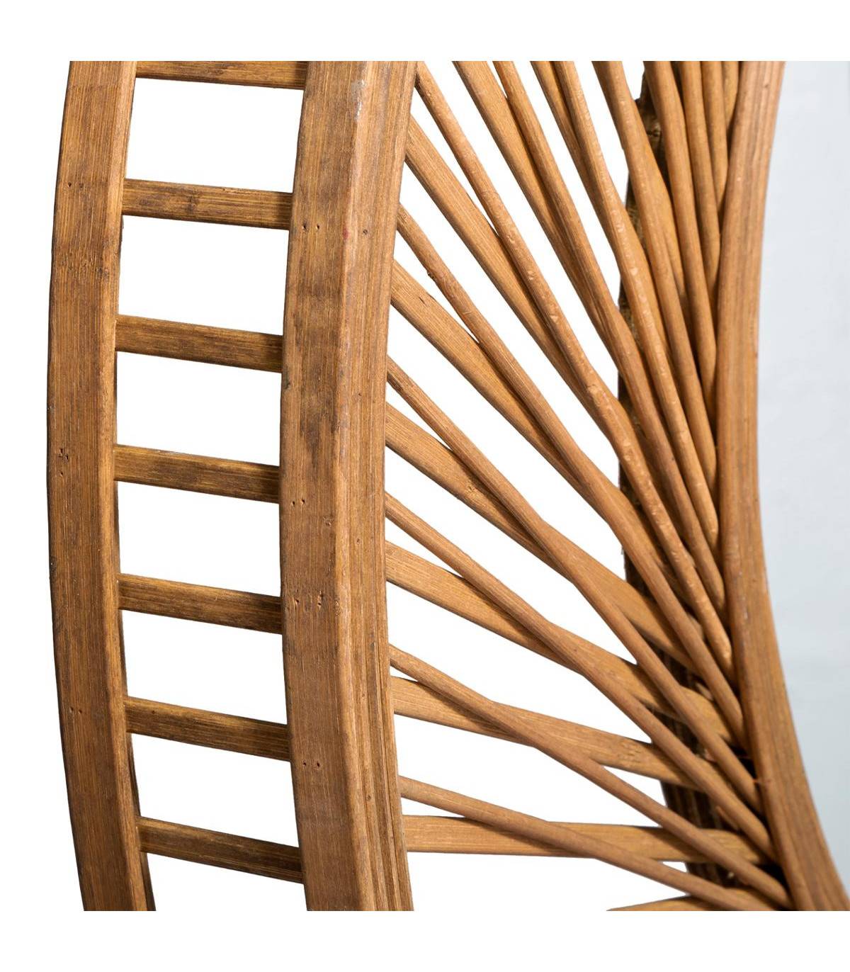 Atmosphera - Grand Miroir mural spirale en Bambou naturel D 72 cm - Image 2