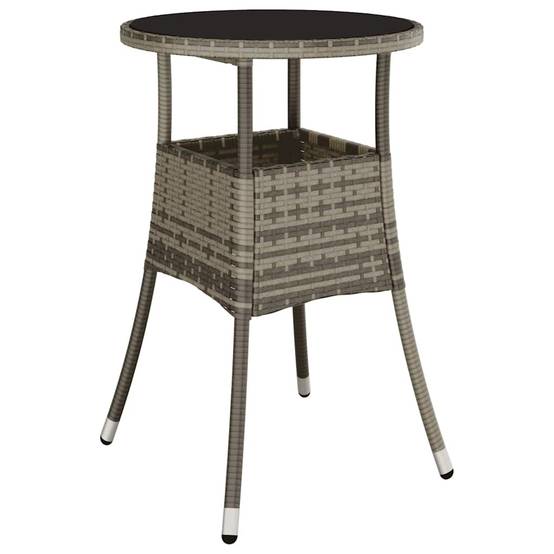 Ensemble table et chaises de jardin 4 personnes en résine tressée résistante Gris – ComfortXL Outdoor Living - Image 5