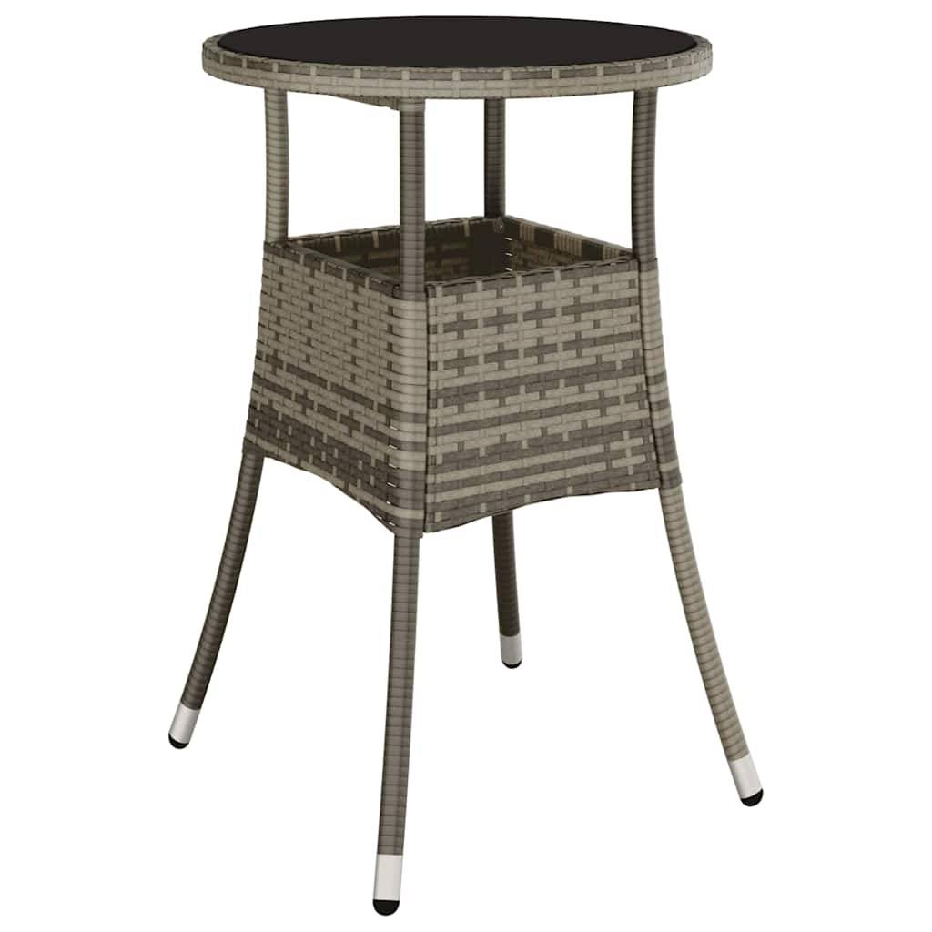 Ensemble table et chaises de jardin 4 personnes en résine tressée résistante Gris – ComfortXL Outdoor Living - Image 5