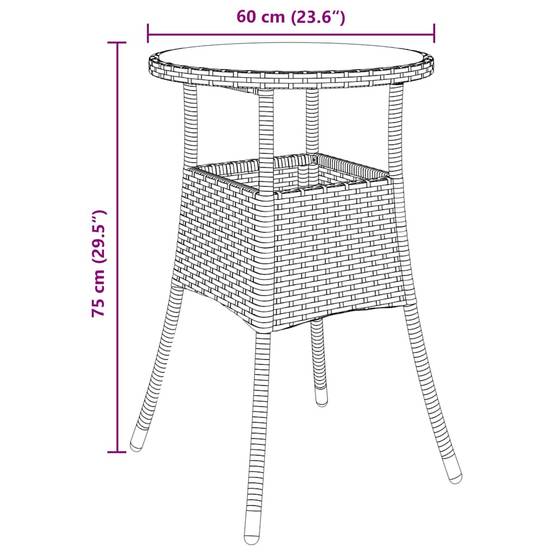 Ensemble table et chaises de jardin 4 personnes en résine tressée résistante Gris – ComfortXL Outdoor Living - Image 4