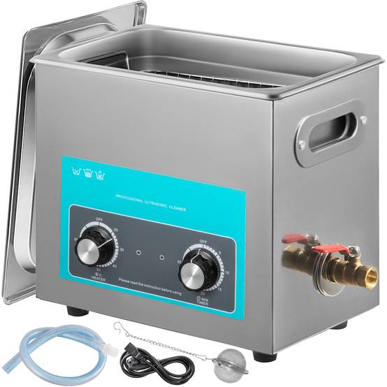 VEVOR Nettoyeur ultrasons professionnel 6L, cuve inox avec chauffage, minuterie, bouton. - Image 8