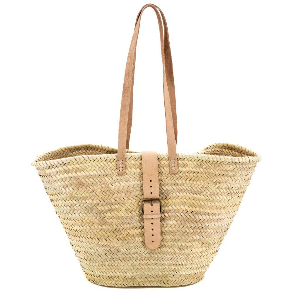 Aubry Gaspard - Sac en palmier et cuir beige - Image 2