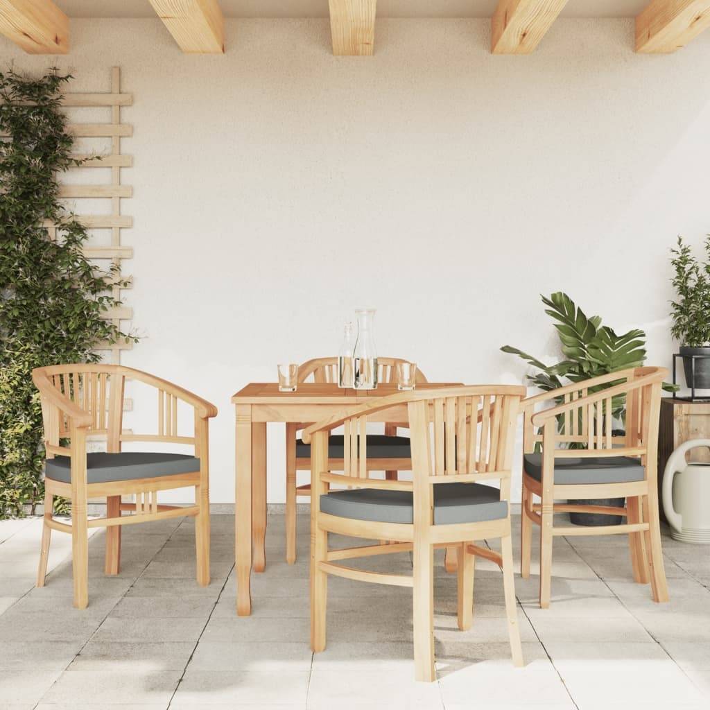 Vidaxl - Ensemble à manger 5 pièces extérieur - vidaXL - Bois - Gris anthracite - Image 3