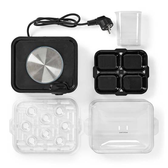 Cuiseur à oeufs électrique 500W Gris Inox / Noir Capacité 8 oeufs NEDIS - Image 8