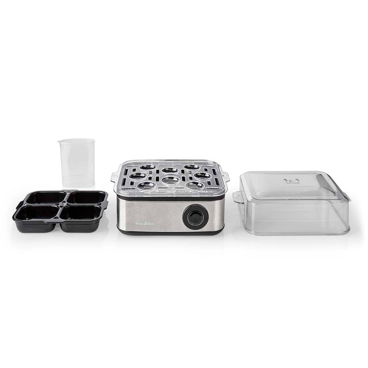 Cuiseur à oeufs électrique 500W Gris Inox / Noir Capacité 8 oeufs NEDIS - Image 5
